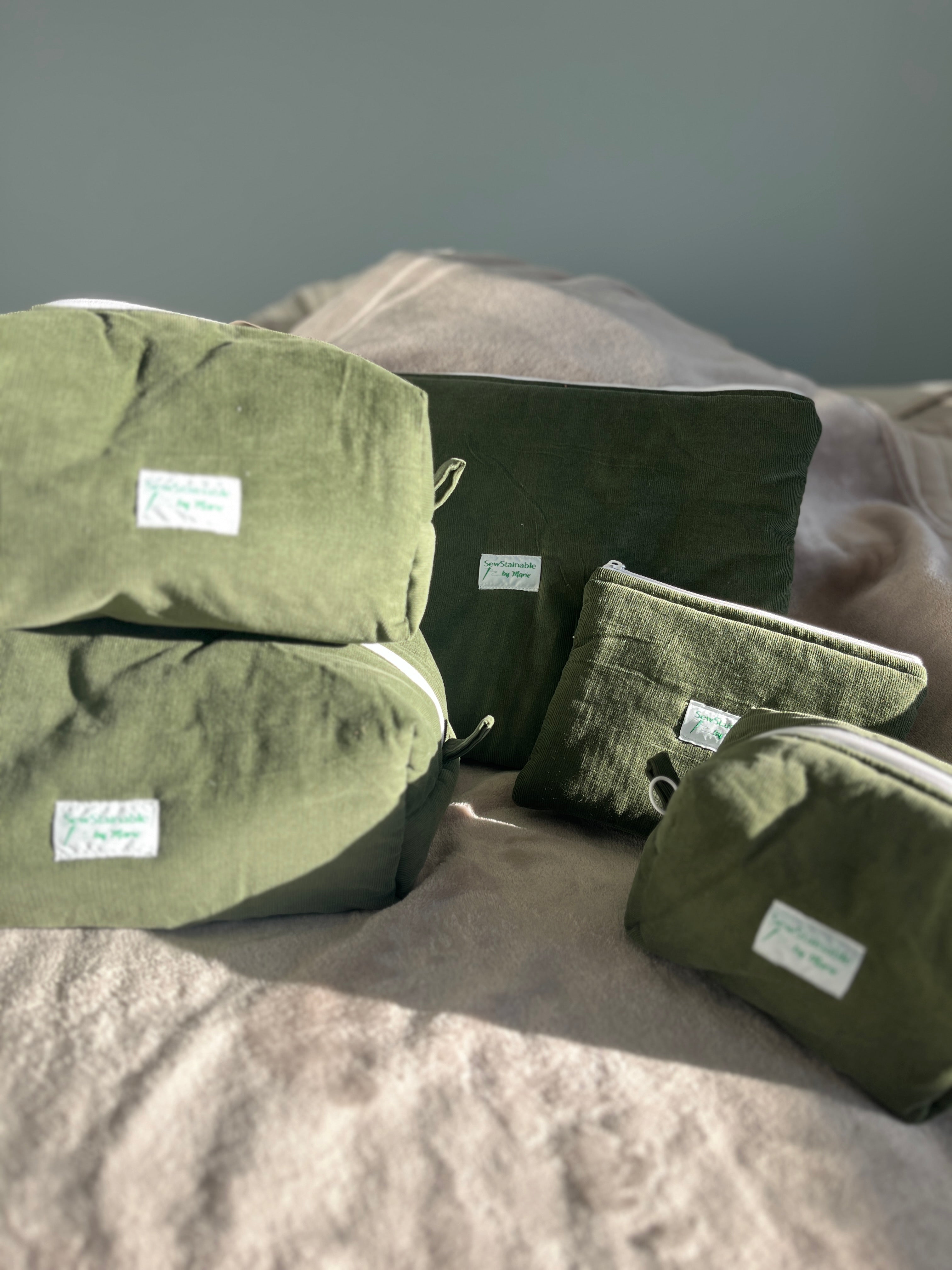 Laptopfodral Green Corduroy