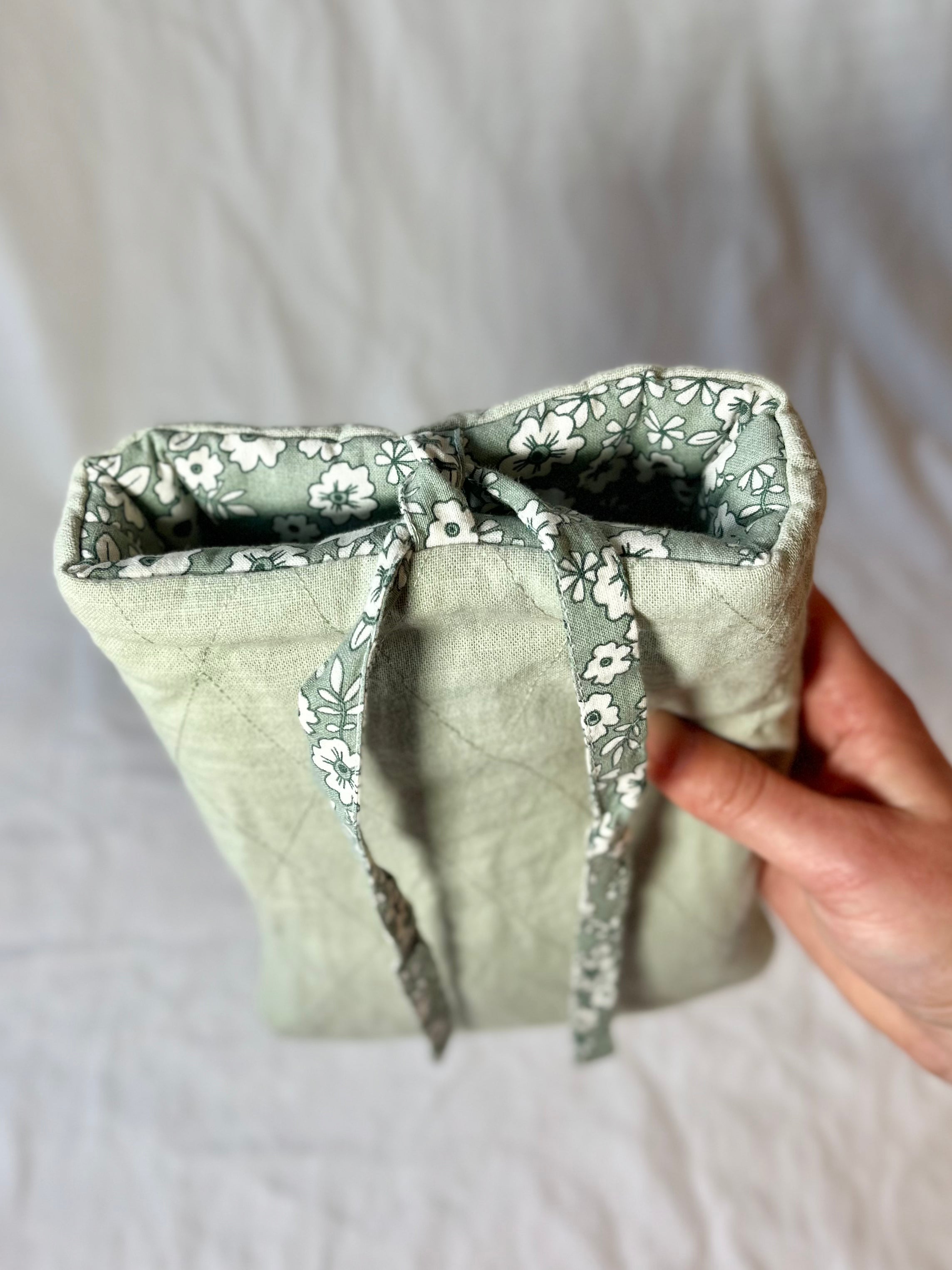 Bokfodral Green Flowery