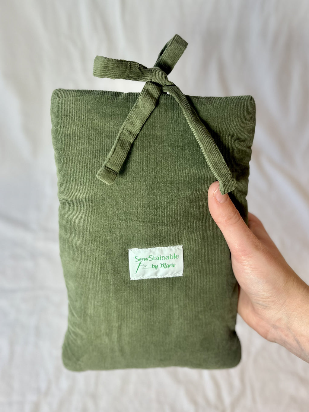 Bokfodral Green Corduroy