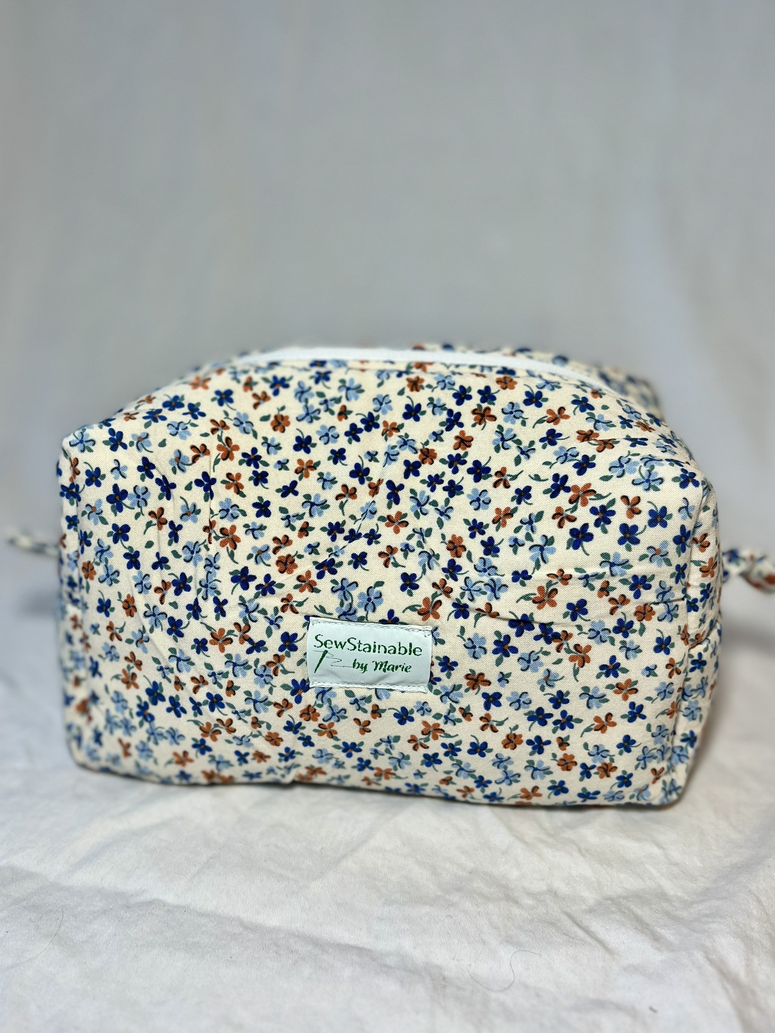 Makeup Bag Yellow Corduroy