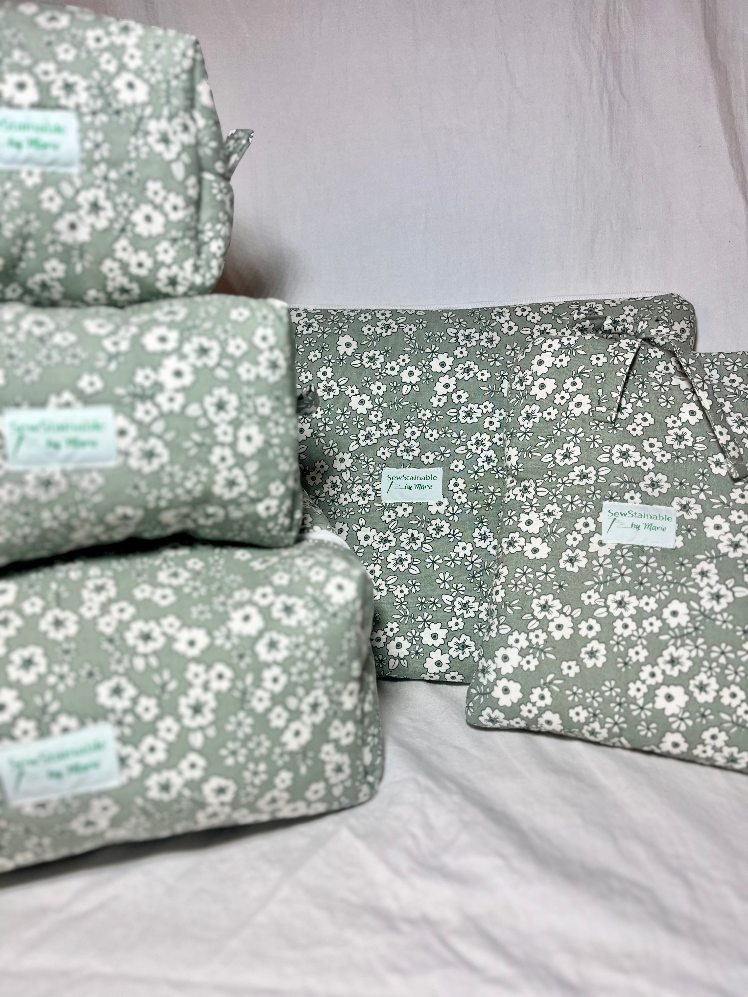 Laptopfodral Green Flowery
